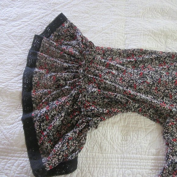 Free People Top XS Lola Kimono Floral Black Combo - Picture 8 of 14